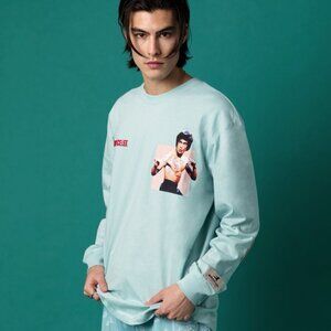 Bruce Lee Shoe Palace Shirt XXL Graphic Embroidered Double Sided Long Sleeve